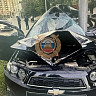 В Саратове водитель иномарки врезался в столб и попал в больницу